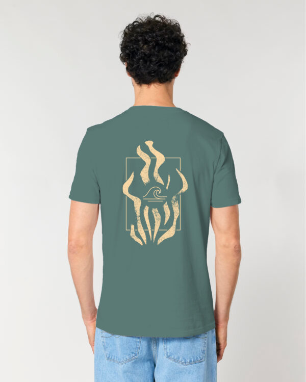 Camiseta unisex - Bordado Icono Ola - Tramontana Posidonia Ola - color Verde - 66 - Imagen 3